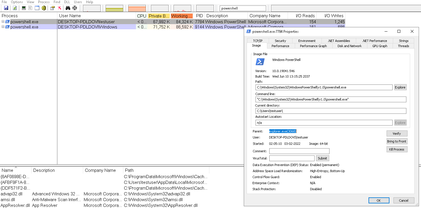 Dump Information for Process using GetTokenInformation